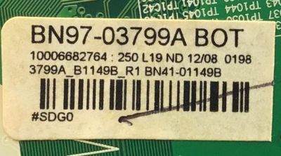 MAIN PARA TV SAMSUNG / NUMERO DE PARTE BN94-02686X / BN41-01149B / BN97-03799A / NUMERO DE PANEL LTF520HH03 / MODELO LN52B750U1F - Imagen 4